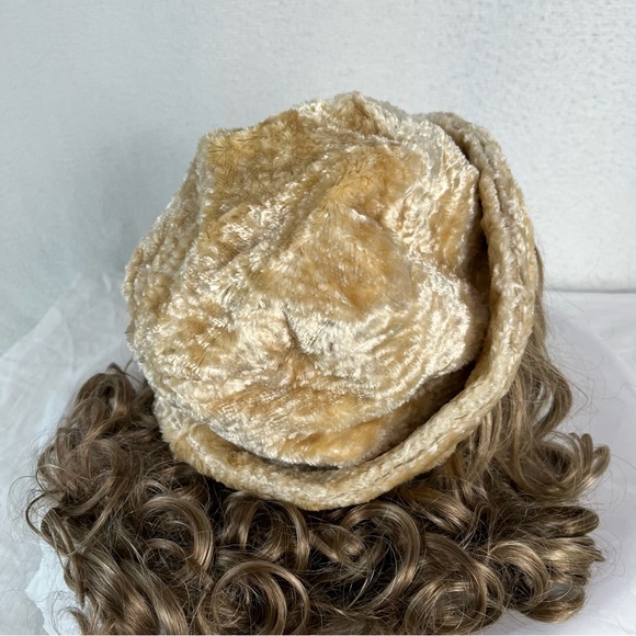 Metropolis Couloir Skiwear vintage fuzzy hat medium large oversized butterscotch - Picture 13 of 16